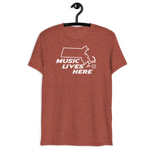 Massachusetts "MUSIC LIVES HERE" Men's Triblend T-Shirt