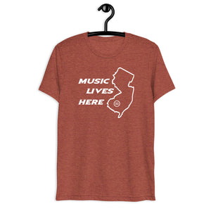 New Jersey "MUSIC LIVES HERE" Men's Triblend T-Shirt