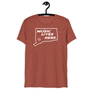 Connecticut "MUSIC LIVES HERE" Men's Triblend T-Shirt