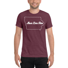 Iowa "MUSIC LIVES HERE" Premium Triblend Short sleeve t-shirt
