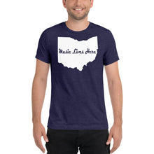 Ohio "MUSIC LIVES HERE" Solid Triblend Short sleeve t-shirt