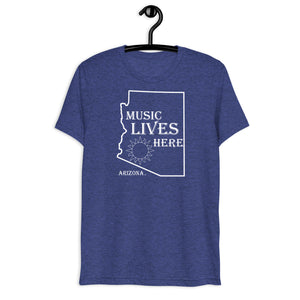 Arizona "MUSIC LIVES HERE" Men's Triblend T-Shirt