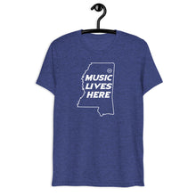 Mississippi "MUSIC LIVES HERE" Men's Triblend T-Shirt