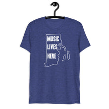 Rhode Island "MUSIC LIVES HERE" Men's Triblend T-Shirt
