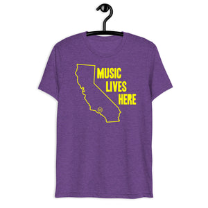Los Angeles "MUSIC LIVES HERE" Men's Triblend T-Shirt