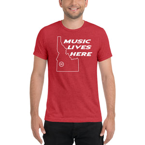 Idaho "MUSIC LIVES HERE" Men's Triblend Tshirt