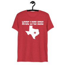 Texas "MUSIC LIVES HERE" Durango Triblend Short sleeve t-shirt