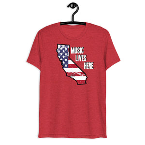 California Patriot "MUSIC LIVES HERE" Men's Triblend T-Shirt