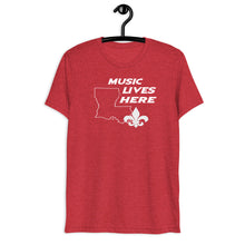 Louisiana "MUSIC LIVES HERE" Men's Triblend T-Shirt