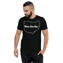 Ohio "MUSIC LIVES HERE" State Triblend Short sleeve t-shirt