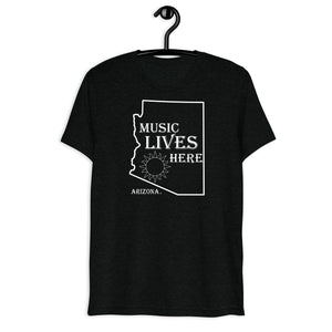Arizona "MUSIC LIVES HERE" Men's Triblend T-Shirt