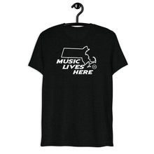 Massachusetts "MUSIC LIVES HERE" Men's Triblend T-Shirt