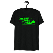 Nebraska Irish "MUSIC LIVES HERE" Men's Triblend T-Shirt