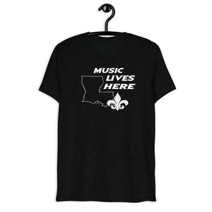 Louisiana "MUSIC LIVES HERE" Men's Triblend T-Shirt