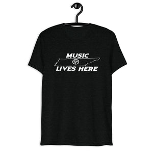 Tennessee "MUSIC LIVES HERE" Men's Triblend T-Shirt