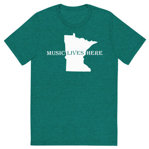 Minnesota "MUSIC LIVES HERE" Premium Triblend Short sleeve t-shirt