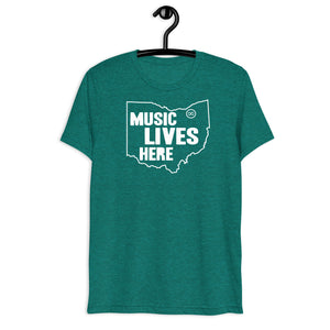 Ohio "MUSIC LIVES HERE" Men's Triblend T-Shirt