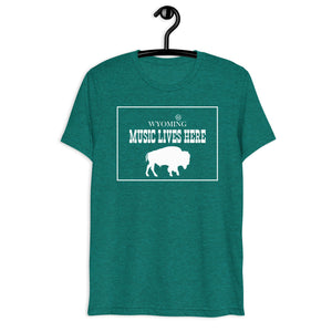 Wyoming (Buffalo Western) "MUSIC LIVES HERE" Triblend T-shirt