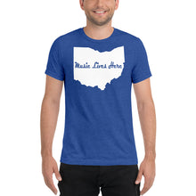 Ohio "MUSIC LIVES HERE" Solid Triblend Short sleeve t-shirt