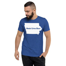 Iowa "MUSIC LIVES HERE" Solid Triblend Short sleeve t-shirt