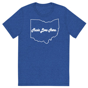 Ohio Pride "MUSIC LIVES HERE" Triblend Short sleeve t-shirt