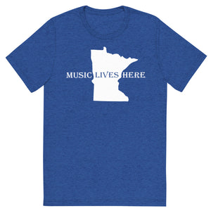 Minnesota "MUSIC LIVES HERE" Premium Triblend Short sleeve t-shirt