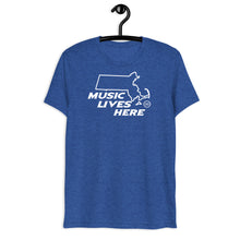 Massachusetts "MUSIC LIVES HERE" Men's Triblend T-Shirt