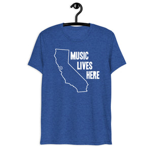 California (SF) "MUSIC LIVES HERE" Men's Triblend T-Shirt