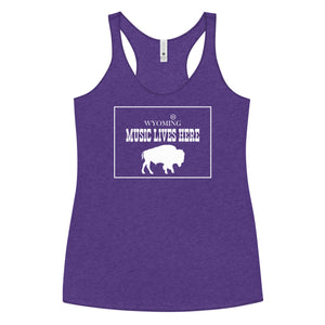 Wyoming "MUSIC LIVES HERE" Women's Triblend Tank Top