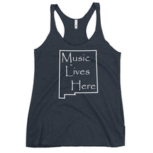 New Mexico "MUSIC LIVES HERE" Women's Triblend Racerback Tank