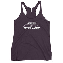 Tennessee "MUSIC LIVES HERE" Women's Triblend Racerback Tank