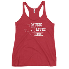 Texas Star "MUSIC LIVES HERE" Women's Triblend Racerback Tank