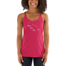 Hawaii "MUSIC LIVES HERE" Women's Triblend Racerback Tank