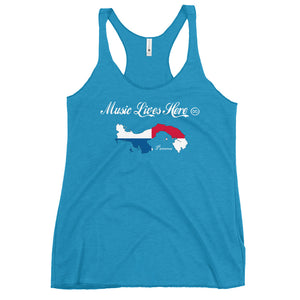 Panama "MUSIC LIVES HERE" Women's Triblend Racerback Tank